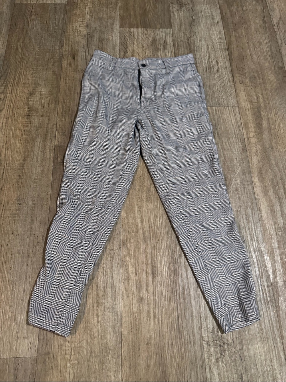 Tailored Gray Glen Plaid Dress Pants for Men
